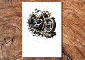 Wydruk cukrowy na tort A4 motocykl motor chopper DIY