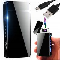 ZAPALNICZKA PLAZMOWA ŁADOWANA USB ELEKTRYCZNA METALOWA NA PREZENT ŚWIĘTA