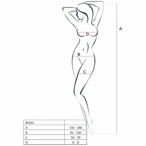 passion bs032 czerwone bodystocking kabaretka, jeden rozmiar na Arena.pl
