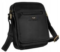 Skorzana listonoszka meska na ramie