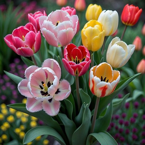Tulipan polski mix odmian i gatunków 50 szt. 8/9 cebulki tulipanów na Arena.pl