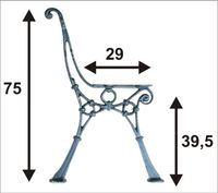 NOGA DO ŁAWKI LEKKA NR.1 'C', 4 DESKI - NOGA SRE1