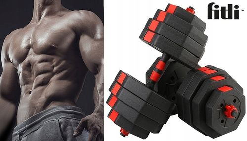 Hantle regulowane bitumiczne 40kg ZESTAW HANTLI 2x20kg obciążenie na Arena.pl