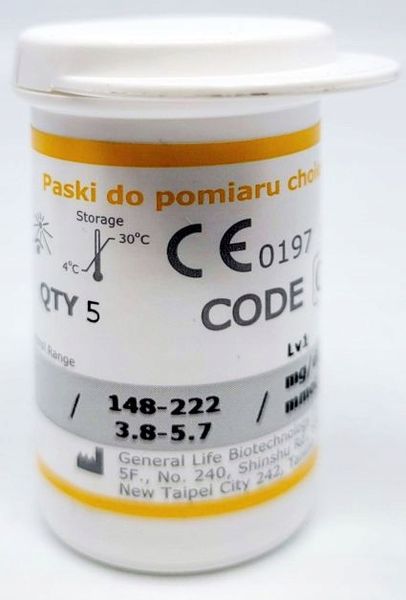 PASKI BENECHECK DO POMIARU CHOLESTEROLU 5 SZ zdjęcie 4
