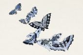 Plakat 60x40cm Butterfly 2, Sekka Japoński Vintage do Salonu