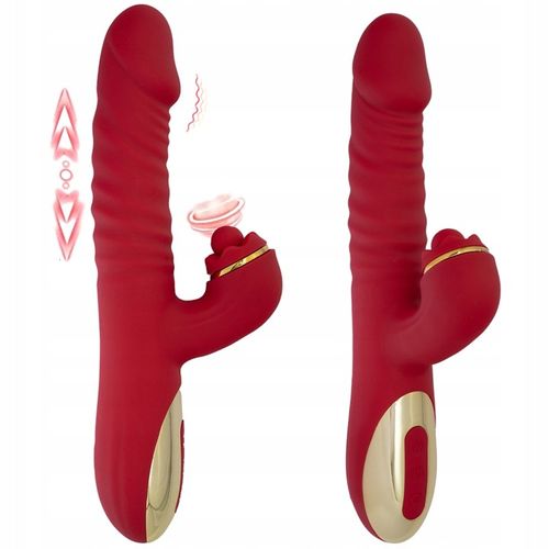 Wibrator Damski Duży Obrotowo Posuwisty Masażer 10 Trybów Wibracji 3w1 na Arena.pl