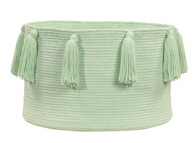 Lorena Canals Kosz dekoracyjny Tassels Soft Mint zdjęcie 1
