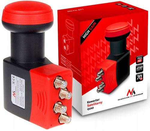 Konwerter satelitarny Maclean MCTV-671 Quad High Gain na Arena.pl