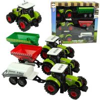 Zestaw Trzech Traktorów Naczepy Opryskiwacz Farma Ciągnik