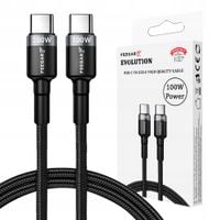 Feegar Kabel USB-C Typ-C 100W PD QC Quick Charge 3.0 SZYBKIE ŁADOWANIE Moc