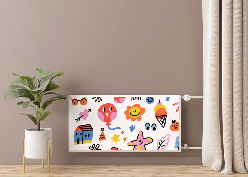 MATA Magnetyczna Na Grzejnik Kolorowe Postacie Komiks 90cm x 60cm zdjęcie 7