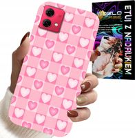 ETUI DO MOTOROLA EDGE 40 NEO - SERCA KRATKA RÓŻOWA OBUDOWA CASE + FOLIA