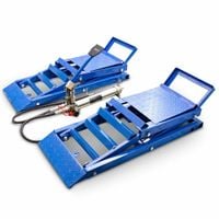 17208Komplet ramp z podnosnikiem hydraulicznym niebieskie rampy najazdowe