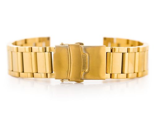 Bransoleta Pacific Model 10 solid - złota 22mm na Arena.pl