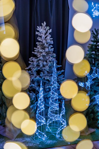 Dekoracja Stożek 50 LED 90 cm do użytku wewnętrznego i zewnętrznego zimny biały zdjęcie 4