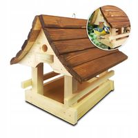 KARMNIK DLA PTAKÓW Z Drewna Świerkowego PRODUCENT