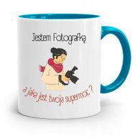 Kubek Błękitny Fotografa Jestem Fotografem Prezent Z Nadrukiem Ze Zdjęciem