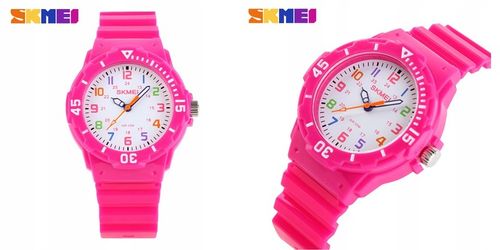 KOLOROWY ZEGAREK DZIECIĘCY SKMEI WSKAZÓWKOWY DLA CHŁOPAKA DZIEWCZYNKI 7 KOL na Arena.pl