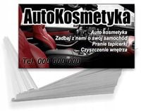 Wizytówki reklamowe 200 szt różne wzory AUTOKOSMETYKA