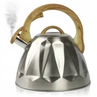 CZAJNIK STALOWY 3L DUŻY Z RĄCZKĄ Z GWIZDKIEM INDUKCJA GAZ UNIWERSALNY