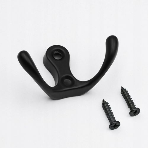 10x HACZYK NA UBRANIA CZARNY WIESZAK NA UBRANIA ŚCIENNY WIESZAK na Arena.pl