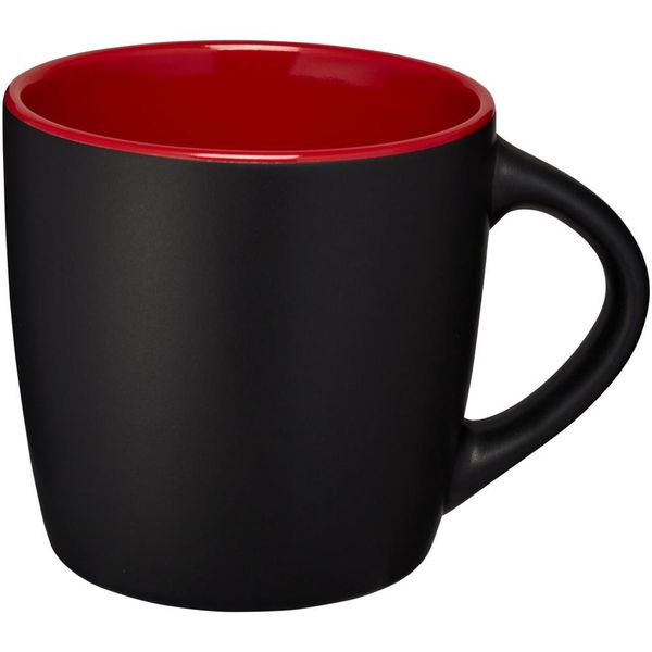 Kubek ceramiczny Riviera Czarny / Czerwony 300ml zdjęcie 1