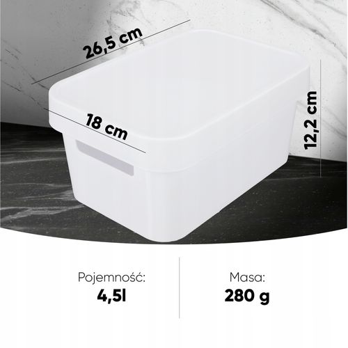 Curver Pojemnik Pudełko Z Pokrywką 4,5 L Biały na Arena.pl