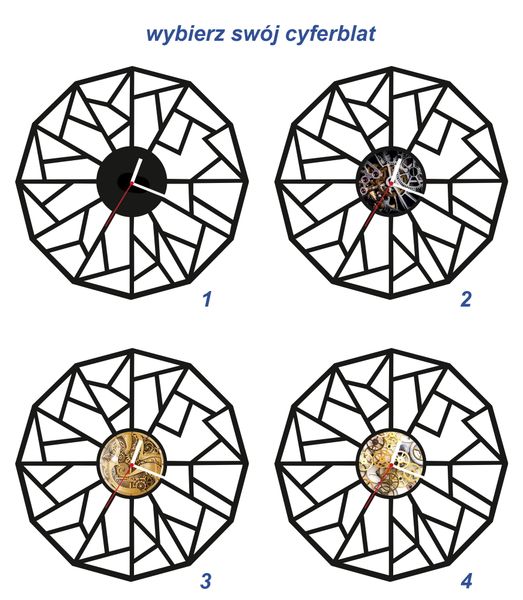 ZEGAR ŚCIENNY GEOMETRIA 38cm M 125.10 zdjęcie 5