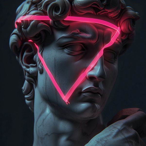 Plakat 40x40cm Neonowy Renesans zdjęcie 1