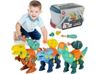 DLA DZIECI KONSTRUKCYJNE KLOCKI DINOZAURÓW Z WKRĘTARKĄ