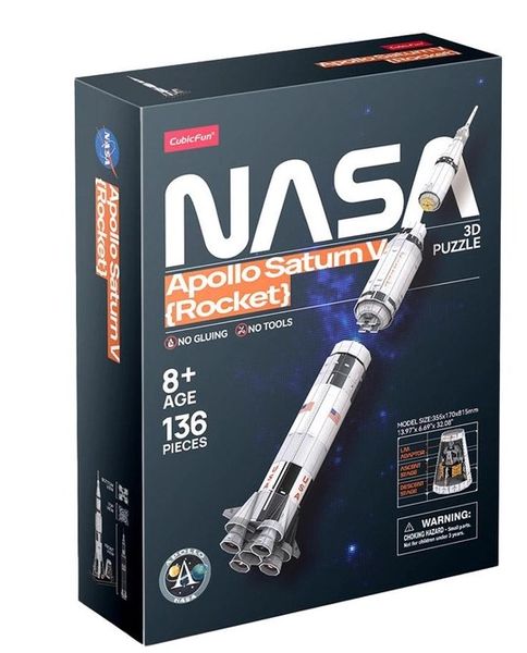 cubic fun puzzle 3d nasa apollo saturn v rocket zdjęcie 1