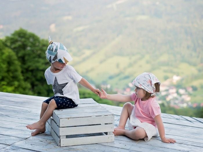 Samiboo Bambusowa Chustka Daszek Wiązana Vintage C zdjęcie 3
