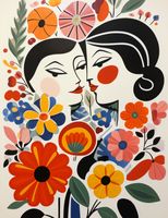 Plakat 50x65cm Kwiatowy Romans