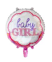 Balon foliowy okrągły Baby Girl, 45 cm