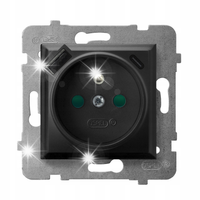 GNIAZDO Z ŁADOWARKĄ USB A+C 3.4 20W OSPEL ARIA GP-1UZPUSBAC/m/33 CZARNY MAT