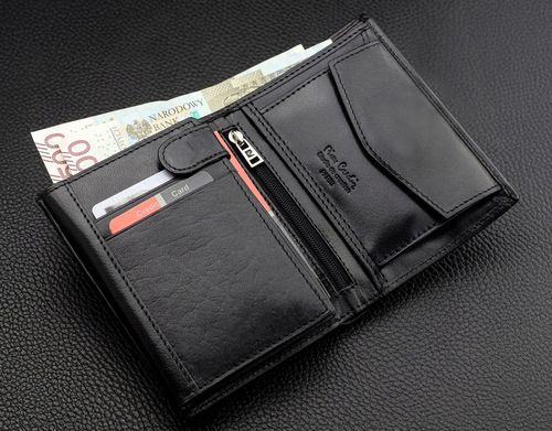Portfel Męski Pierre Cardin Skórzany Czarny RFID Torebka Certyfikat Q1 na Arena.pl