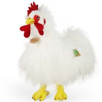 KOGUT biały Pluszowy stojący 33 cm ECO-FRIENDLY Jak Żywy