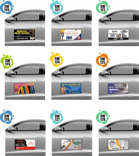 MAGNES NA SAMOCHÓD AUTO MAGNETYCZNA REKLAMA 60X30 USŁUGI BUDOWLANE ELEWACJE na Arena.pl