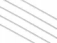 Krótki Srebrny Klasyczny Damski Cienki Łańcuszek Pancerka 1,1mm Choker 40cm
