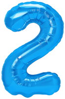 Balon foliowy Cyfra 2, 100cm, ciemnoniebieski XL