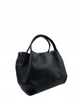 Torebka włoska Vera Pelle skóra naturalna kuferek czarna