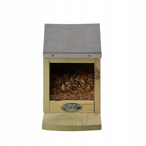 Karmnik dla wiewiórek drewniany - ocynkowany dach na Arena.pl