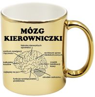 KUBEK ZŁOTY PREMIUM MÓZG KIEROWNICZKI ŚMIESZNY PREZENT DLA SZEFOWEJ