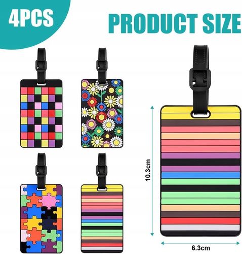 4x ZAWIESZKA DO BAGAŻU WALIZKI IDENTYFIKATOR ADRESOWNIK PRZYWIESZKA METKA na Arena.pl