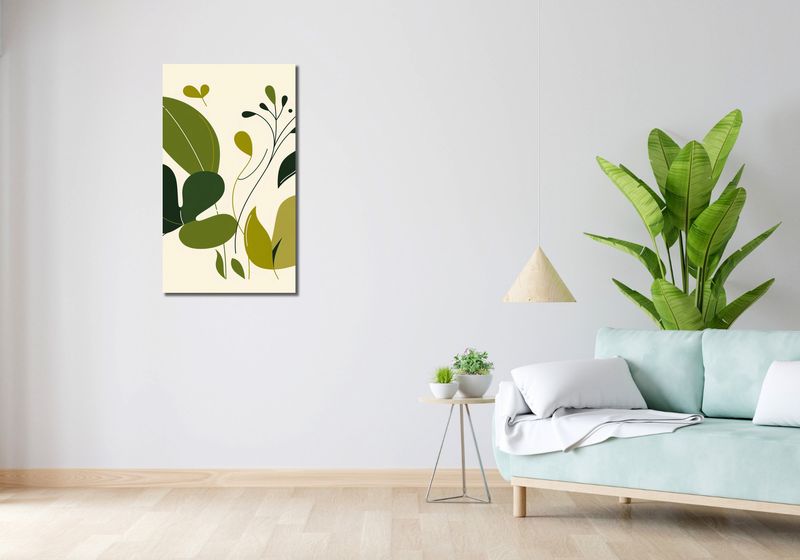 Obraz 50x90cm Świeżość Liści zdjęcie 2
