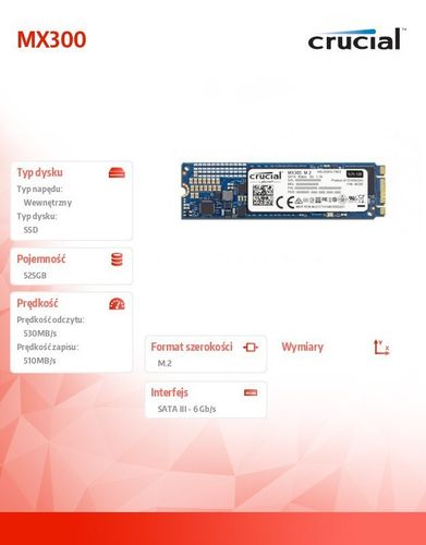 MX300 525GB M.2 2280SS na Arena.pl