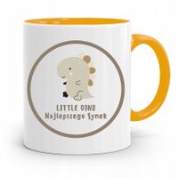 Kubek Żółty Prezent Dla Syna Little Dino Synek Z Nadrukiem Ze Zdjęciem