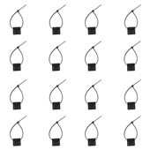 16x Opaska kablowa klips samoprzylepny uchwyt organizer przewodów spinka