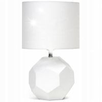 Lampa stołowa podstawa ceramiczna BIAŁA kabel 1.5m