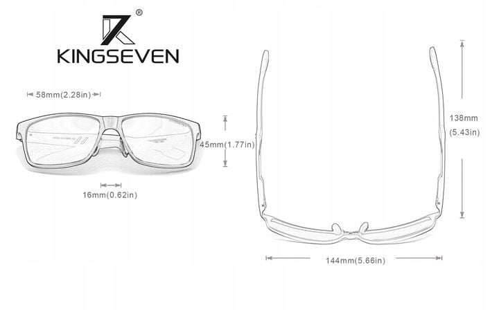 Okulary przeciwsłoneczne KINGSEVEN AVIATOR PILOTKI zdjęcie 6